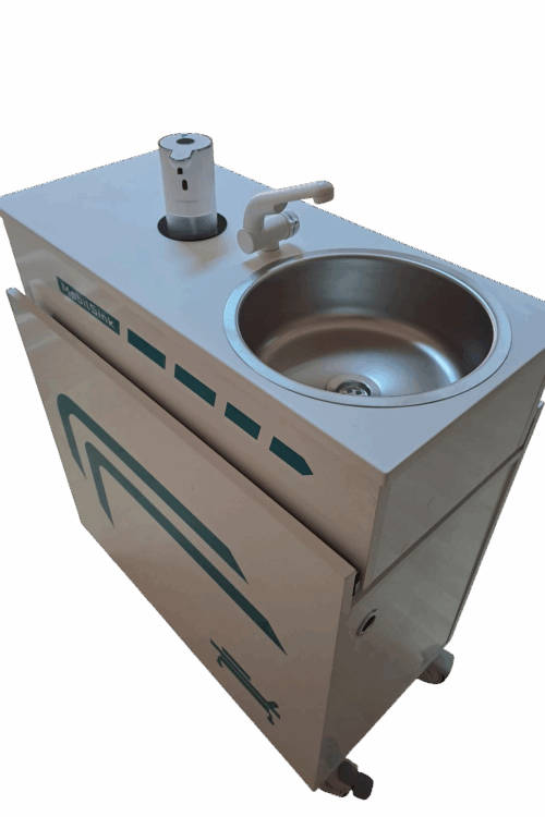 5-Photoroom (1) Yatan hasta lavabosu UV sterilizatör ve sensörlü sabunluk detayı